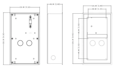 Zdjęcie produktu dla Dahua Technology VTM127, Srebrny, Aluminium, VTM125, 133 mm, 68 mm, 233,2 mm