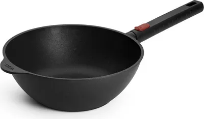Productafbeelding van Woll Eco Logic QXR wokpan: afneembare handgreep, diameter 24 cm, hoogte 9 cm, geschikt voor alle warmtebronnen, inclusief inductie