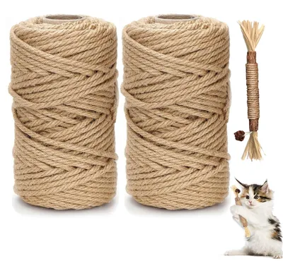 Productafbeelding van Sisal Touw voor Krabpaal, 2 Stuks van 60 Meter, Natuurlijk Materiaal