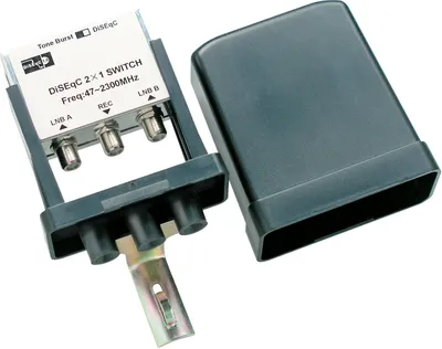Produktbild von Schwaiger KFR7025531, 2 Eingänge, 1 Ausgänge, 5 - 2150 MHz, 4 dB, F, 13 - 18 V