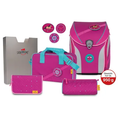 Produktbild von DerDieDas ErgoFlex MAX BUTTONS Boho Schulranzen Set 5tlg.