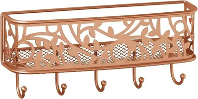 Produktbild von mDesign Schlüsselbrett Briefablage Aufbewahrung Organizer Metall Kupfer