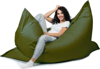 Produktbild von sunnypillow XL Sitzsack Riesensitzsack Outdoor & Indoor | 100 x 150 cm mit 140L | Styropor Füllung Sessel für Kinder & Erwachsene Sitzkissen Sofa Beanbag viele Farben und Größen zur Auswahl Dunkelgrün