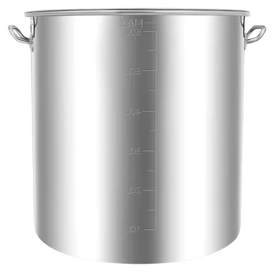 Produktbild von Großer Topf - Edelstahl Suppentopf 70 l - Mit Deckel und Griffen - Schnelle Wärmeleitung - Für Gas- und Induktionsherd - Silber