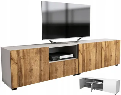 Produktbild von RTV-Sideboard 200 cm in Kaschmir und Eiche Wotan, stehend oder hängend
