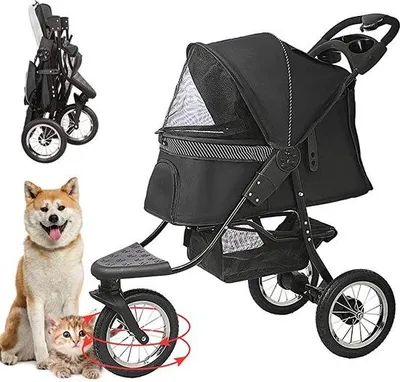 Image de Cage de transport pliable pour animaux de compagnie - Adaptée aux chiens et aux chats