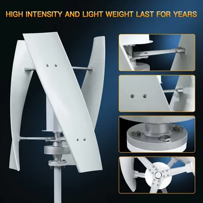 Produktbild von Vertikale Windturbine – Windgenerator – Nachhaltige Energie – Stromversorgung – 2000 Watt Leistung