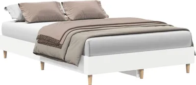 Obrázek produktu pro vidaXL Rám postele bez matrace Bílý 135x190 cm Materiál na bázi dřeva