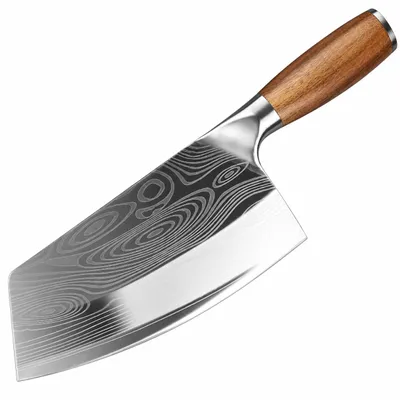 Produktbild von Hackmesser Cleaver Hackbeil Küchenmesser mit Holzgriff , Hackbeil kohlenstoffreichem Edelstahl ergonomischem Griff