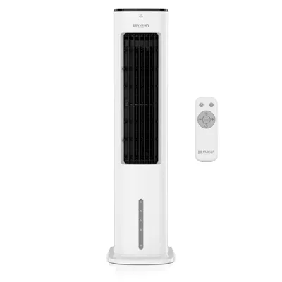 Produktbild von Brandson Luftkühler NTV Sieger 2026 mit Wasserkühlung & Fernbedienung, Verdunstungskühler, Turmventilator, 55 W, 5L, 3 Modi, Oszillation