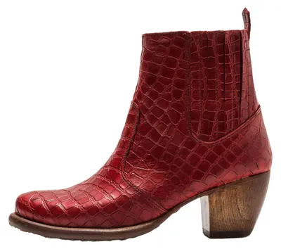 Image de Neosens Bottines à talons pour Femme S3102 ALLIGATOR DECO/ MUNSON Couleur Rouge