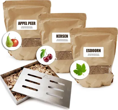 Image de Set de poudre de fumée Eurocatch avec boîte à fumée en acier inoxydable - Boîte à fumée - Complet avec 3 x 4 L de poudre de fumée