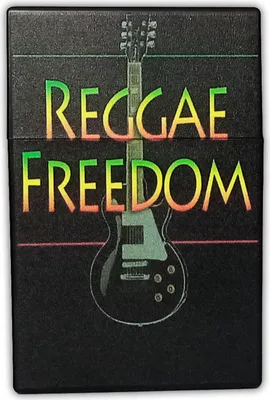 Produktbild von ZIGARETTENDOSE Reggae für 20 Zigaretten mit Sprungdeckel Kunststoff Zigarettenbox Zigarettenetui Box Dose Etui 44 (Reggae Freedom)
