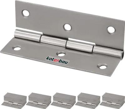 Obrázek produktu pro KOTARBAU® Sada 25 nábytkových závěsů 70 mm Nábytkový závěs Skříňový závěs Nikl Válcované závěsy Skládací klavírní závěs Spojovací skříňový závěs Skříňky na nářadí