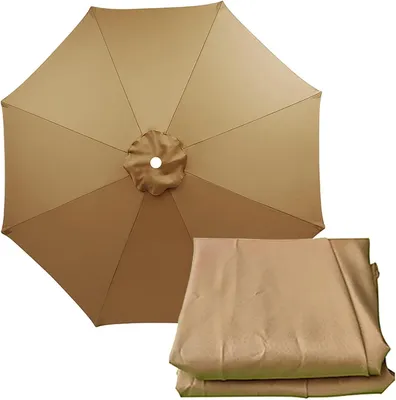Produktbild von Ersatz-Sonnenschirmbezug/2,7 m, 6 Streben, universeller Sonnenschirmbezug, fš¹r Garten, Terrasse, Hof, Strand und Pool