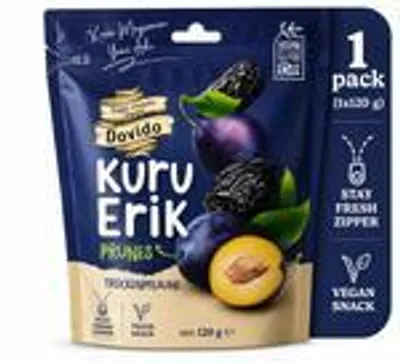 Produktbild von Dovido Backpflaumen 120 g ungeschwefelt ohne Zuckerzusatz entsteint vegan
