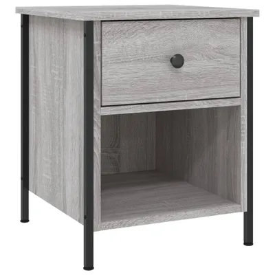 Produktbild von Nachttisch Grau Sonoma-Eiche 40x42x50 cm Holzwerkstoff