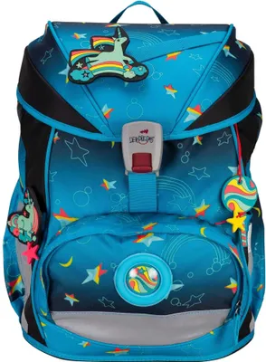 Produktbild von DerDieDas ErgoFlex Exklusiv LED Schulranzenset 5-teilig Rainbow Star türkis
