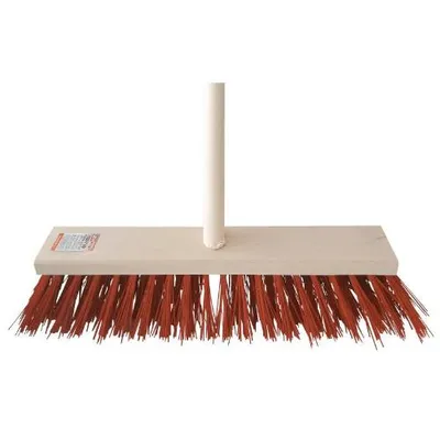 Immagine prodotto di Scopa stradale, 400 x 70 mm, con manico 140 cm, pelo 9 cm, rosso, ENPRO