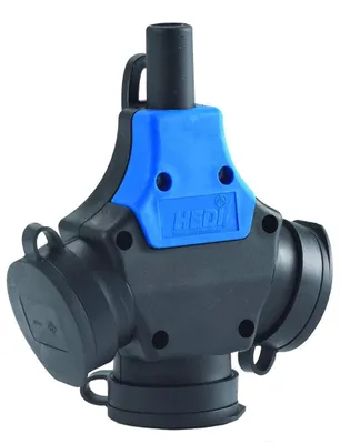 Produktbild von HEDI 9061 3-fach Schuko-Hängekupplung 250 V / 16 A Hängeverteiler Gummi