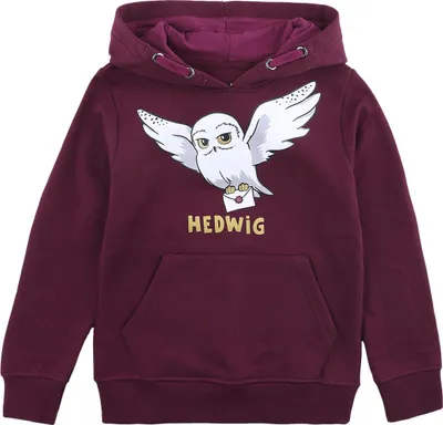 Produktbild von Harry Potter Kapuzenpullover Damen Kids - Hedwig rot 152