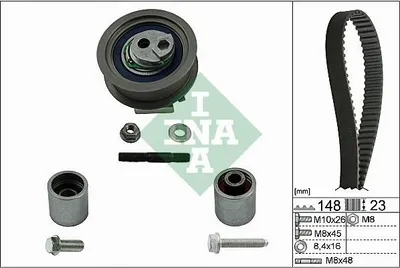 Produktbild von INA Zahnriemensatz für Audi Seat Skoda VW 2,0 FSI TFSI