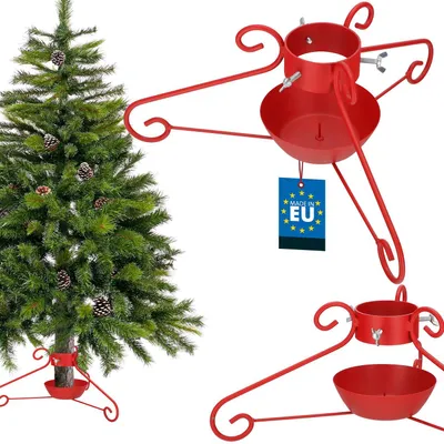 Produktbild von Christbaumständer Baumständer Weihnachtsbaumständer Tannenbaumständer Metall Rot