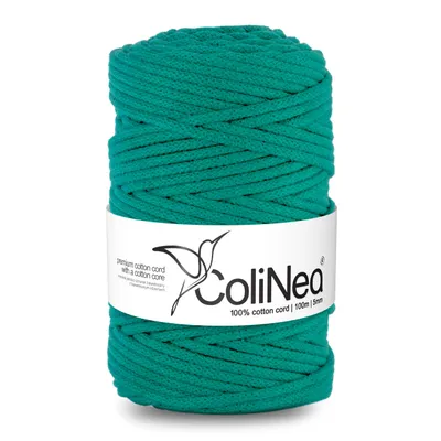 Produktbild von Baumwollkordel Geflochtene Baumwollschnur Baumwollkernschnur Für Makramee Makramee-Seil Bastelkordel 5mm 100m türkis DIY ColiNea