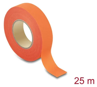Immagine prodotto di Nastro adesivo in tessuto Delock, 25 m x 19 mm, strappabile, autoadesivo, arancione