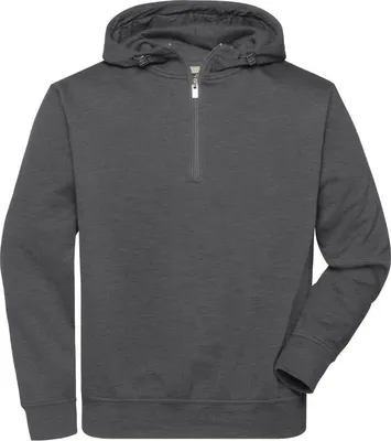 Produktbild von Sweatshirt mit Kapuze und Reißverschluss dark-melange, Gr. 5XL