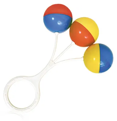 Immagine prodotto di Lorelli sonaglio per bambini 3 palline colorate vari elementi sonaglio manico da 3 mesi colorato