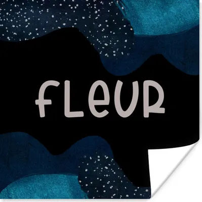 Produktbild von MuchoWow® Poster Fleur - Pastell - Mädchen 100x100 cm - Babyzimmer