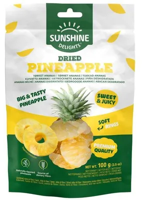 Produktbild von Sunshine Delights Dried Pineapple 100g