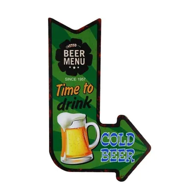Produktbild von Wandschild - Wandschilder - Holzschilder - Time To Drink - Holzschild - Wandschild - Holzdekoration - Dekoration - Wohnzimmer Dekoration - Mancave