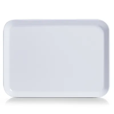 Image de Plateau de service Zeller, mélamine, 24x18x1.3 cm, blanc