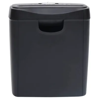 Image de vidaXL Destructeur de documents 6 feuilles coupe droite noir
