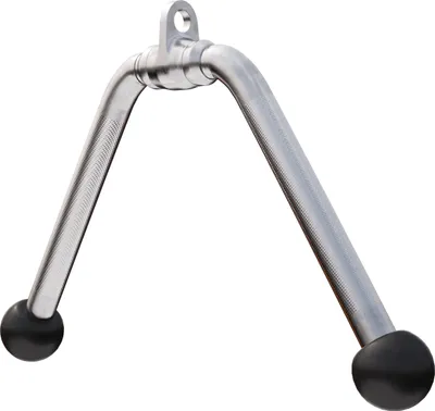 Produktbild von GORILLA SPORTS® Trizeps Griff - V-Form, Breit, mit Drehgelenk, bis 200 kg Belastbar, aus Chrom - Trizeps-Griff, Rudergriff, Kabelzuggriff, Parallelgriff, Pull-Down, Krafttraining