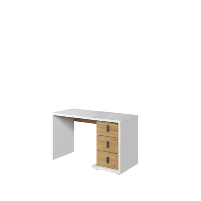 Obrázek produktu pro MINIO go for it, psací stůl, "SIMI 3", 125 cm, zásuvky, bílá/hikora přírodní barva