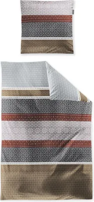 Produktbild von Irisette Feinbiber Bettwäsche-Garnitur Panda 8543 Farbe rot 140x200+70x90cm