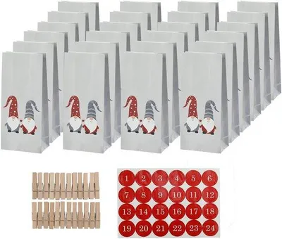 Produktbild von Adventskalender zum Selbstbefüllen – 24 Papierbeutel – 24