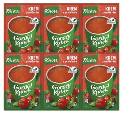 Produktbild von Knorr Tomaten Cremesuppe Instant 6x 19g - vegetarische Tassensuppe