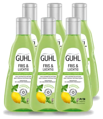 Produktbild von 6 x Guhl Shampoo Fris & Luchtig - 250 ml - Vorteilspackung - 6 Stücke