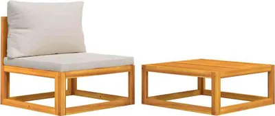 Produktbild von vidaXL 2-tlg. Garten-Sofa-Set mit Kissen Massivholz Akazie