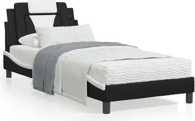 Produktbild von Maison Exclusive - Bettgestell "Viana" mit LED ohne Matratze Schwarz und Weiß 90x200 cm