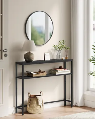 Produktbild von VASAGLE Konsolentisch, schmaler Sofatisch mit 2 Ablagen, 20 x 100 x 80 cm
