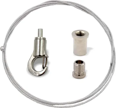 Produktbild von Abhängeset mit Haken für kleine Lasten - Drahtseil Ø 1,0 mm | Länge 1500 mm