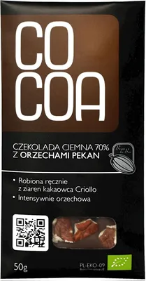 Obrázok produktu pre Horká čokoláda s organickými pekanovými orechmi 50 g - kakao