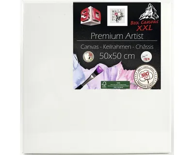 Produktbild von Leinwand zum Bemalen doppeldick 50x50 cm