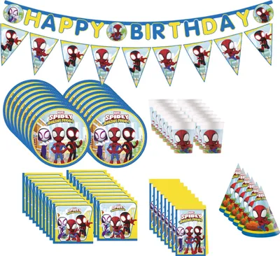 Produktbild von 68-tlg. Spidey & His Amazing Friends Party Set für Kindergeburtstag