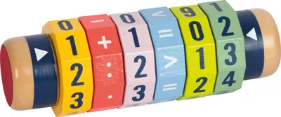 Zdjęcie produktu dla Obracane działania matematyczne Drewniany kalkulator / Small Foot Design